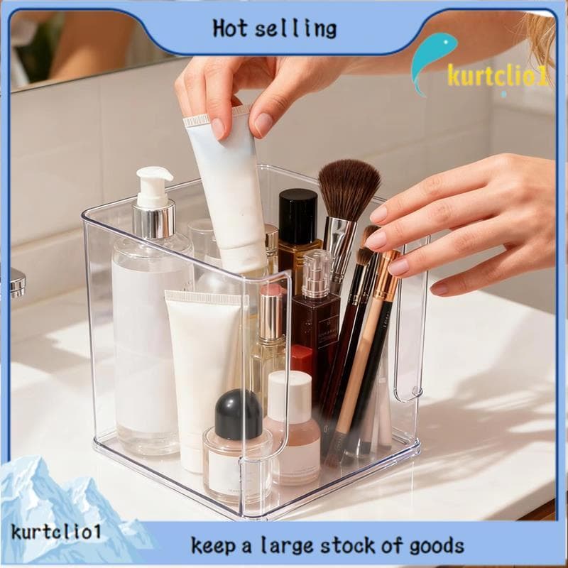 Organizadores De Maquiagem Em Acrílico Transparente , Vitrine De Armazenamento De Cosméticos Divididos , Organizador Par