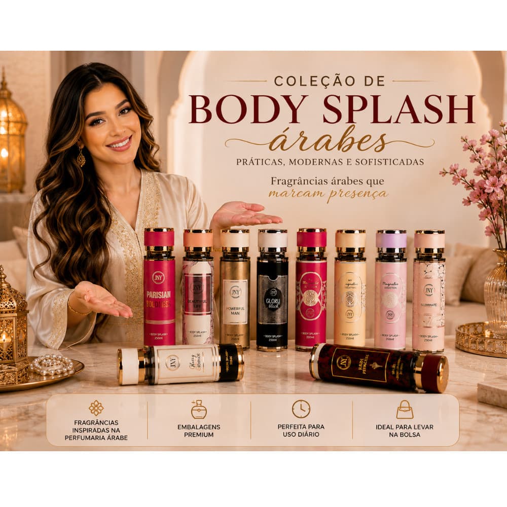 Body Splash Árabe Feminino 250ml - Masculino Varias Fragancias Jummyju