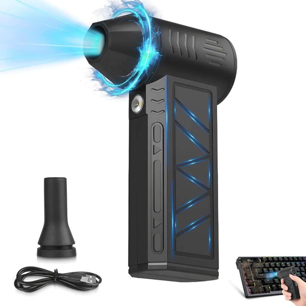 Mini Soprador De Ar Portátil Sem Fio Ventilador Turbo Blitz Pro 130000 Rpm 3 Potências