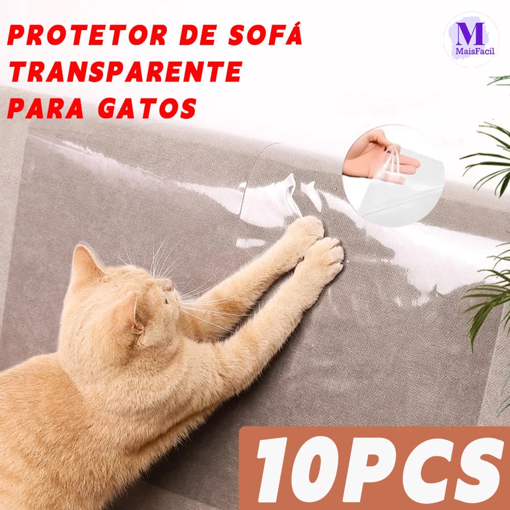 Kit de 10 Protetores Anti-Arranhões para Cantos, Flexíveis e Transparentes, Ideal para Móveis e Sofás Contra Gatos