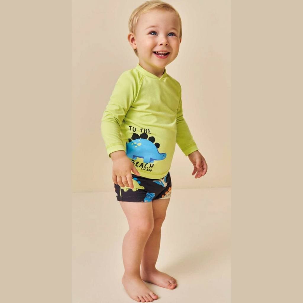 Conjunto Camiseta e Sunga  Malha UV Dry com Proteção UV 50+ LucBoo