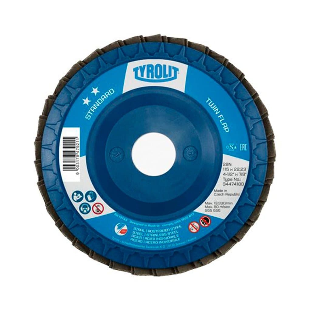 Disco Flap 4.12" Grão 60 Tyrolit Standard Reto Nylon Twin Flap 34474188