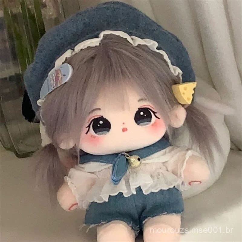 Lijiang boneca de algodão 20cm boneca vestir-se JK roupas de bebê azul clássico bonito roupas de bebê presentes para ami