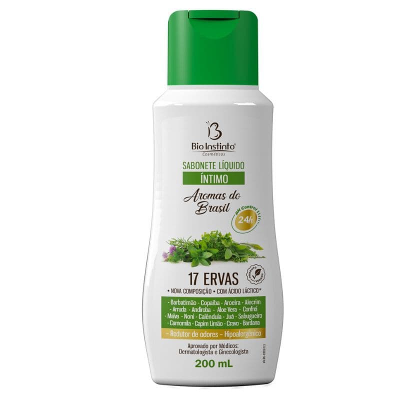 Sabonete Íntimo Feminino Bio Instinto 17 Ervas 200ml Higiene Íntima