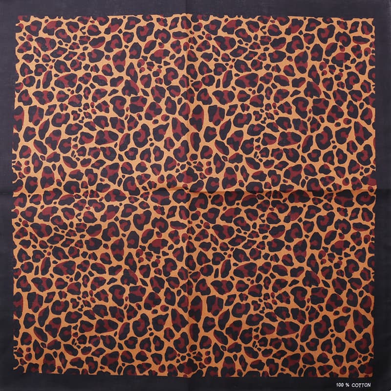 Lenço de cabeça com estampa de leopardo, China com Hip-Hop, dança de rua, skate, lenço quadrado, Popular, y2k, retrô, di