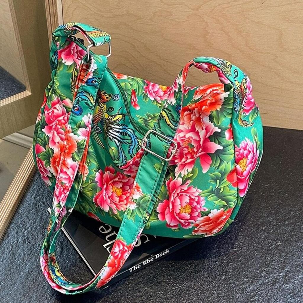 Grande capacidade nordeste grande flor saco feminino 2026 novo estilo outono inverno nicho bolsa de ombro moda Commuter