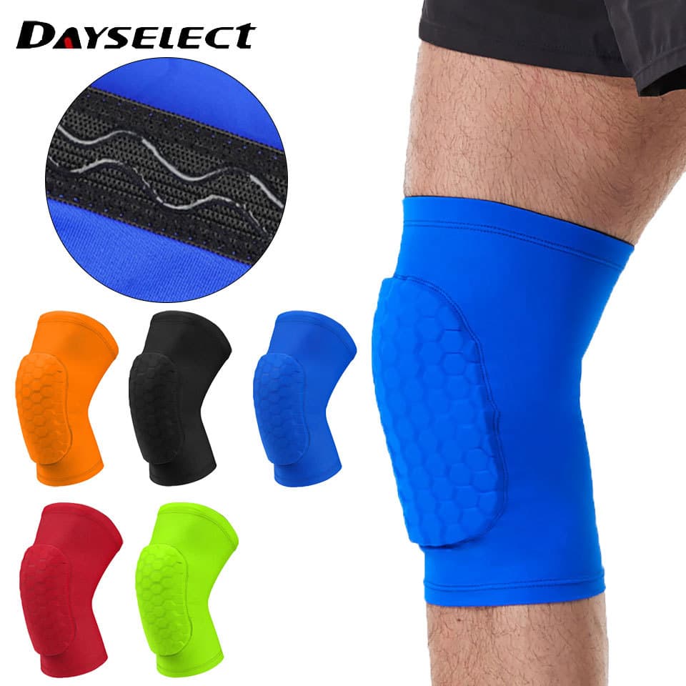 DAYSELECT 1 Peça Esportiva Proteção De Joelho Favo De Mel Anticolisão Antiderrapante Respirável Protetor De Futebol