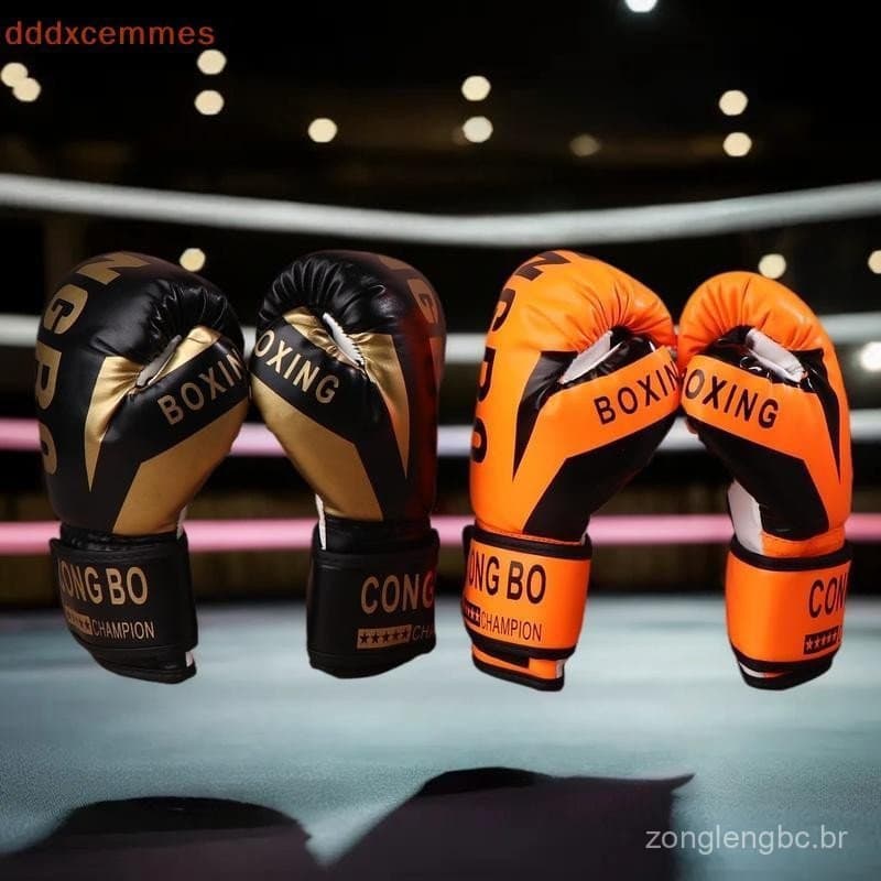 [dddxcemmes] Luvas De Sparring Para Treinamento De Boxe Profissional Infantil De 6 Onças De Couro PU Crianças Respirávei