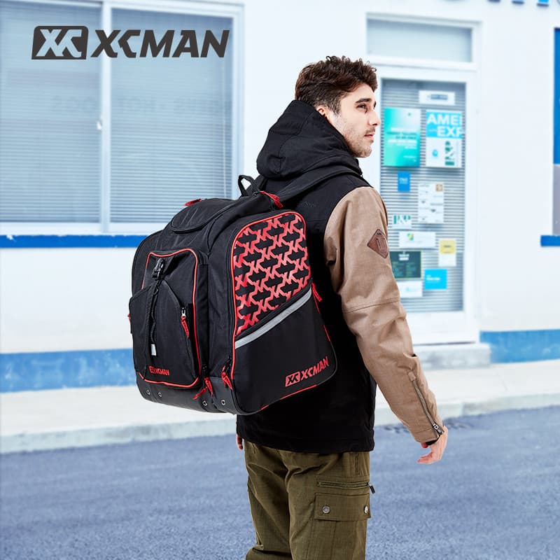 XCMAN folheado saco de esqui grande capacidade mochila placa dupla saco de sapato de neve montanhismo ao ar livre multif