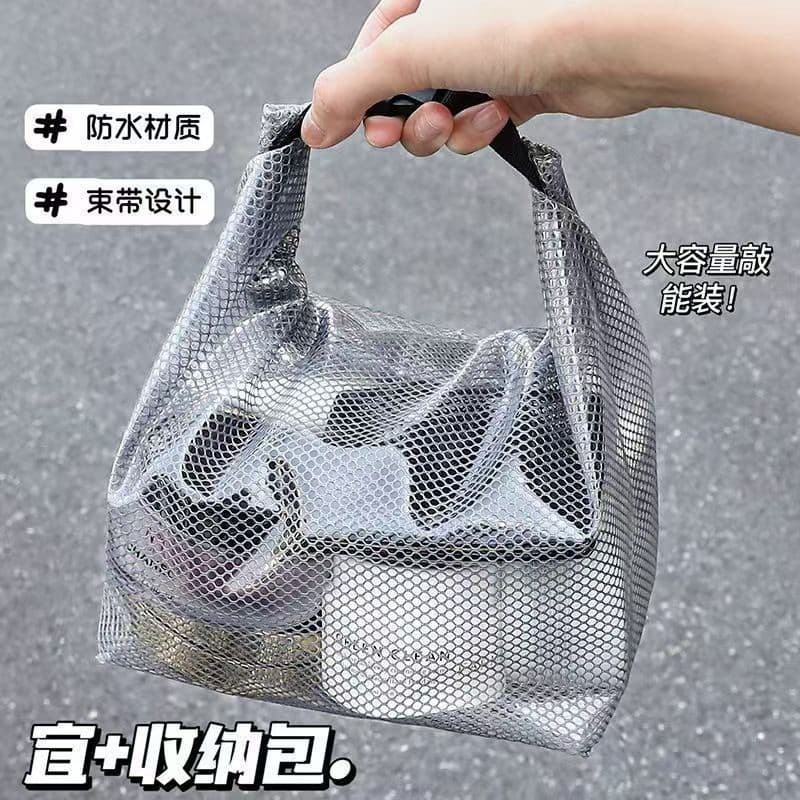 Transparente transparente à prova dwaterproof água portátil saco de armazenamento grande capacidade portátil ao ar livre