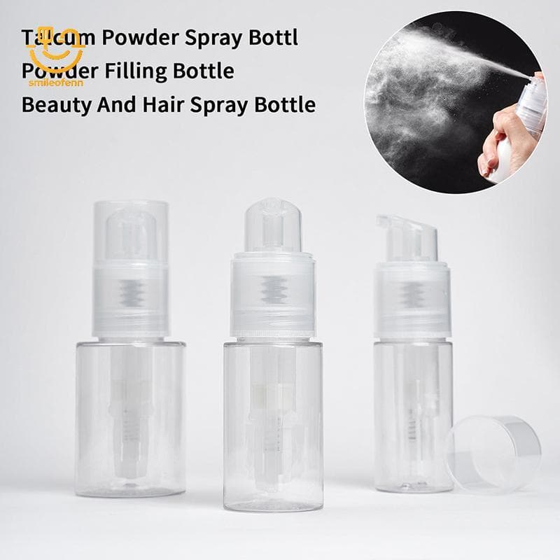smileofenn 18/60/80/120ml Garrafa Atomizadora De Pó Barbeiro Emulsão De Talco Recipiente De Viagem Dispensador De Loção