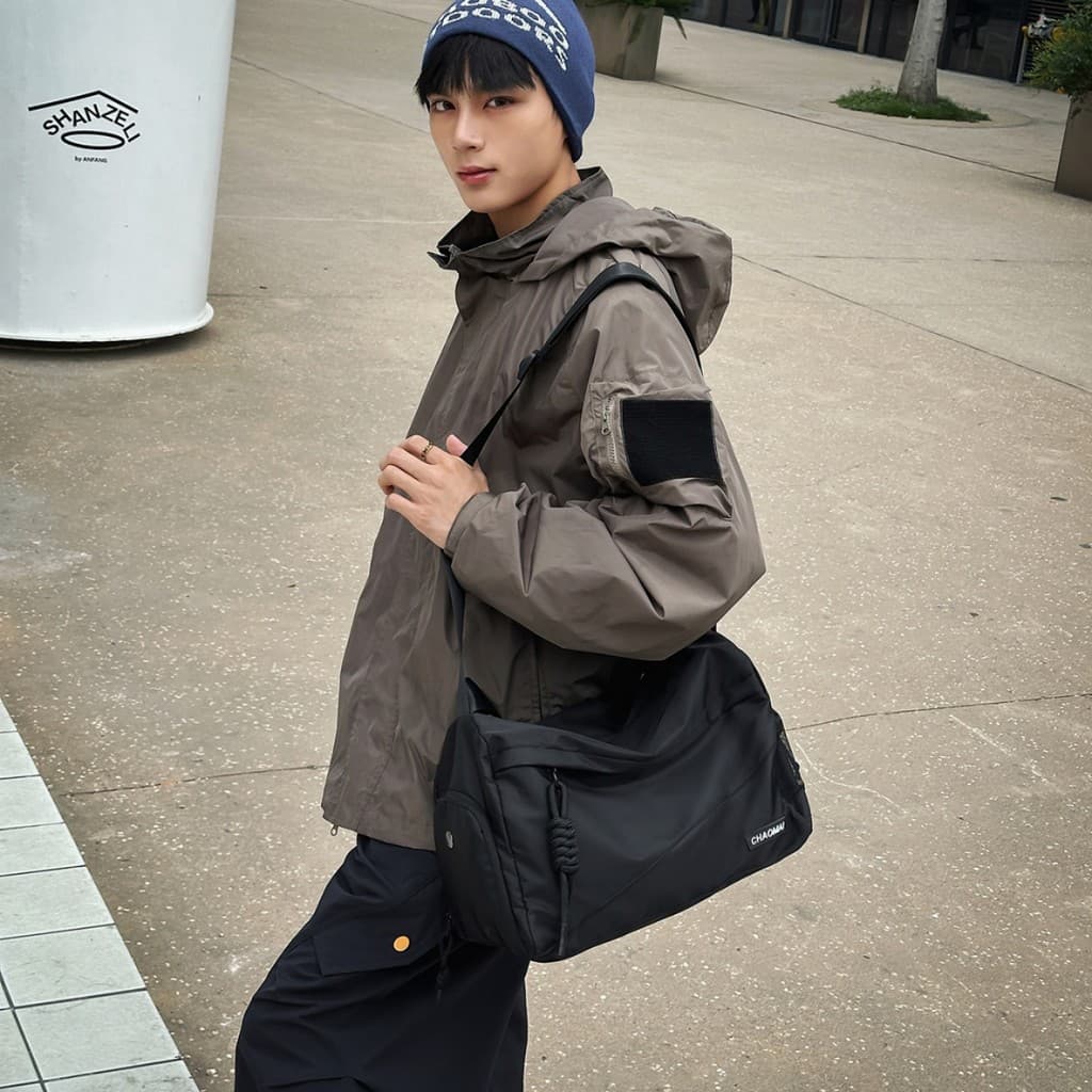 Mochila de viagem de curta distância, grande capacidade, armazém de sapatos, bolsa mensageiro, masculina, feminina, espo