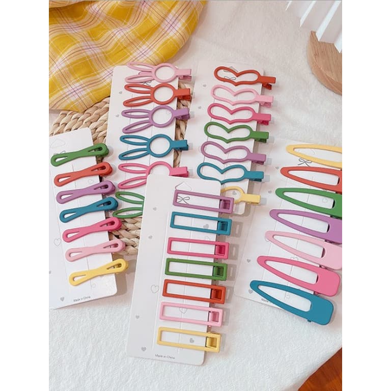 Doce cor hairpin influenciador criativo simples hairpin versão coreana Metal cocar fada cabelo clipe lateral