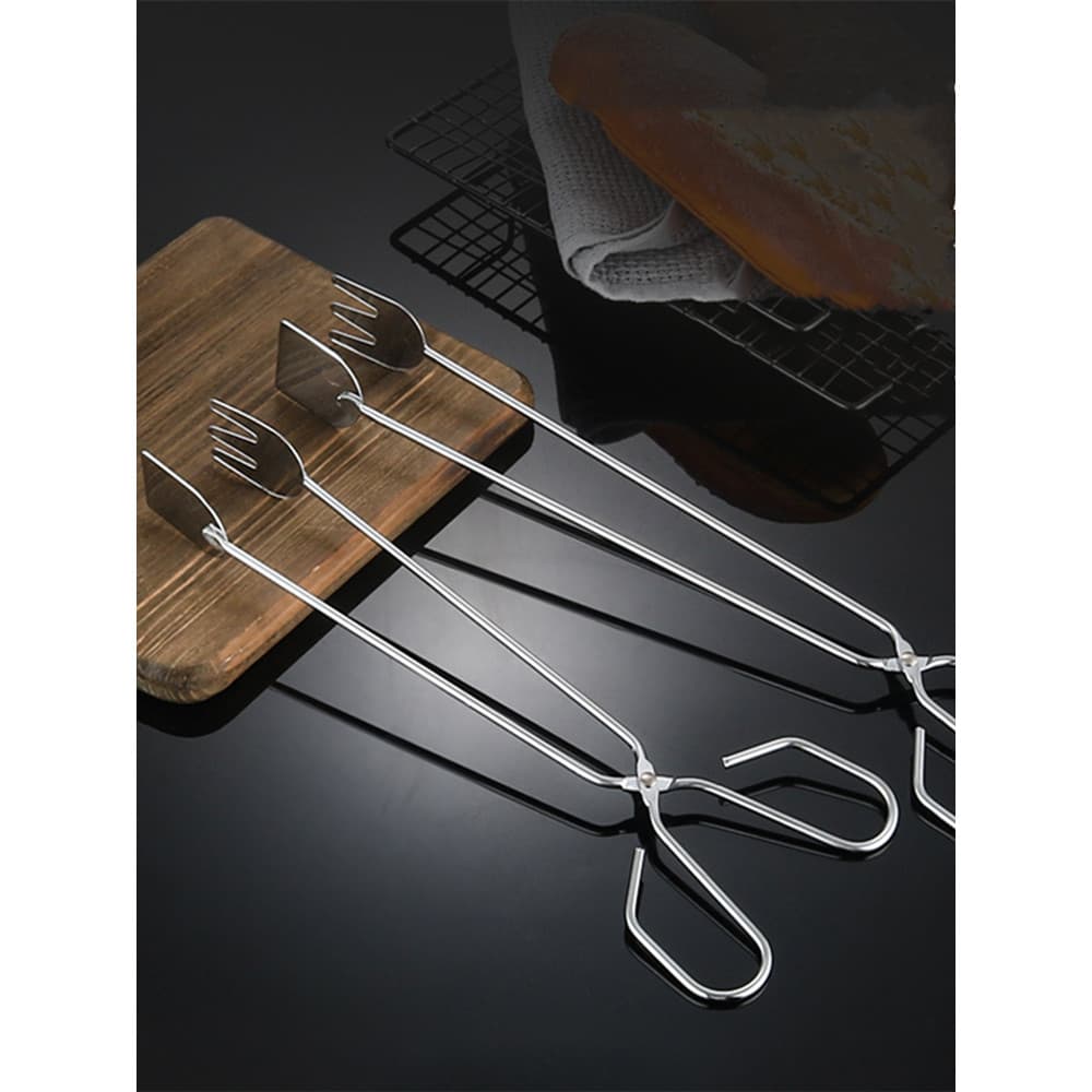 Braçadeira de churrasco de aço inoxidável braçadeira de carvão braçadeira de pão braçadeira de alimentos braçadeira de b