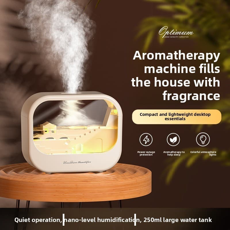 Novo criativo Micro paisagem ar atomização Aroma difusor doméstico lâmpada ambiente umidificador