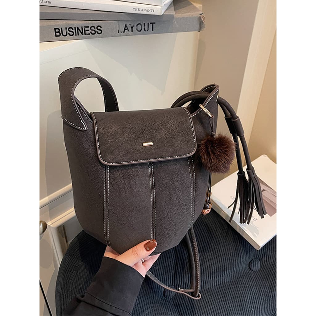 bolsa transversal feminino bolsa feminina Nicho francês balde saco feminino 2026 verão novo estilo Retro Commuter ombro