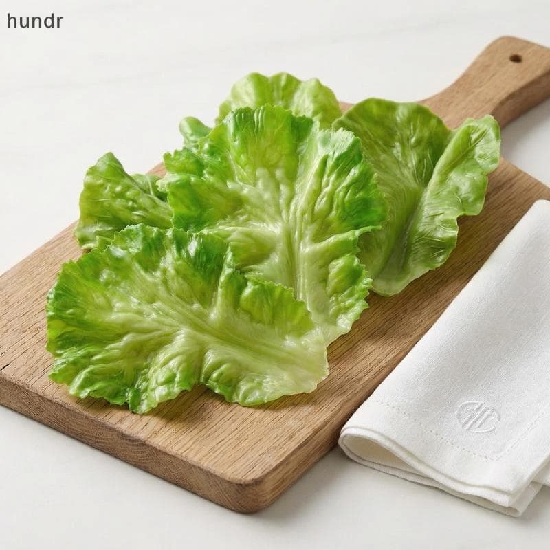 [hundr] Modelo De Simulação De Alface Realista , Adereço Vegetal Artificial Para Restaurante , Casa , Cozinha , Exibição
