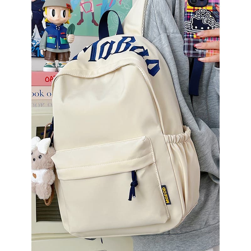 Ins saco de escola de alto valor simples All-match grande capacidade leve mochila masculino feminino estudante viagem co