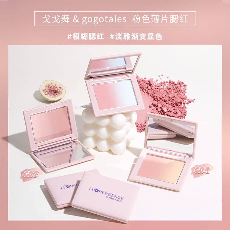 Flake Gradient Blush Rouge Clear Matte Natural Blush Roxo Azul Blush