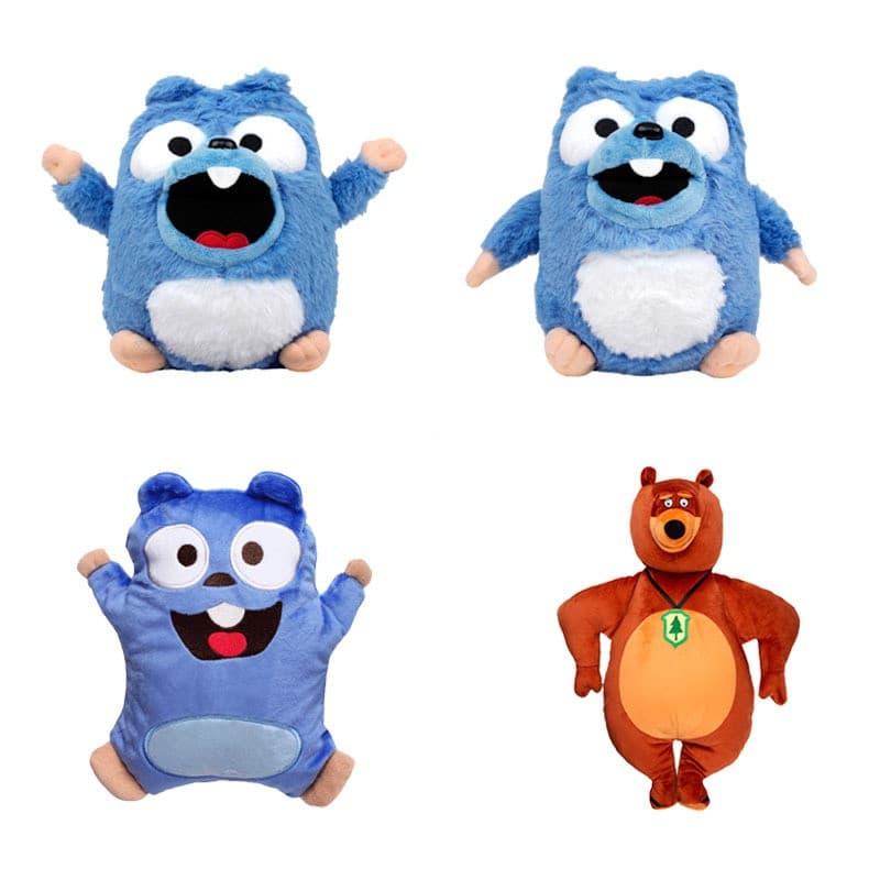 Brinquedo de Pelúcia Kawaii do Anime Grizzy & The Lemmings do Desenho Animado Grizzly e Seus Produtos Relacionados, Bone