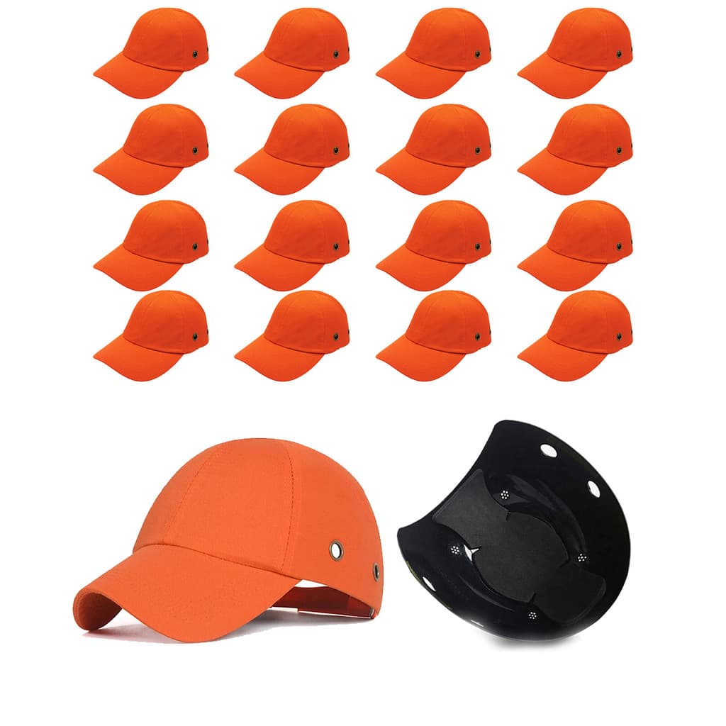 Bone com Capacete de Seguranca EPI Kit 16 Uni Obra Casquete Trabalho Protecao Resistente Reparo