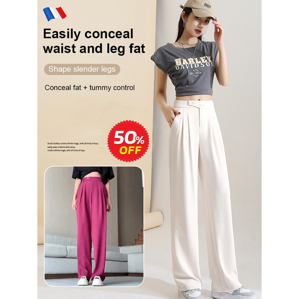 [Alta Qualidade] Calça Wide Leg Cintura Alta Estilosa - Calça Wide Leg/Moda Feminina/Estilo Versátil