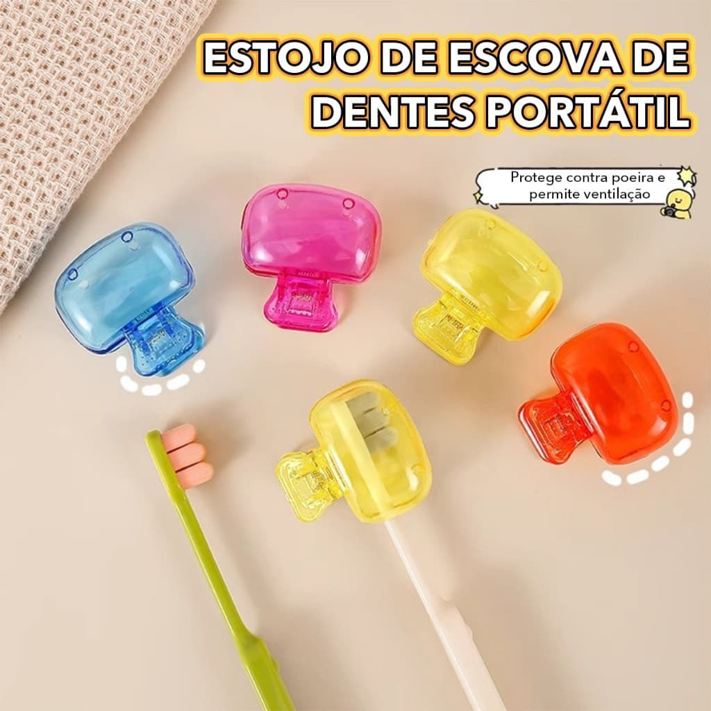 1/2/4/8 Pçs Clipe De Armazenamento Escova De Dentes Tampa Protetora Viagem Portátil À Prova De Poeira Caso