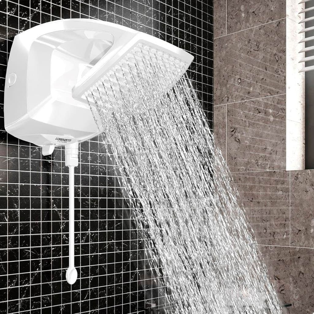 Chuveiro Futura Black Multitemperaturas 220V 7500W Lorenzetti 7531305 Ducha Eletrica Preta