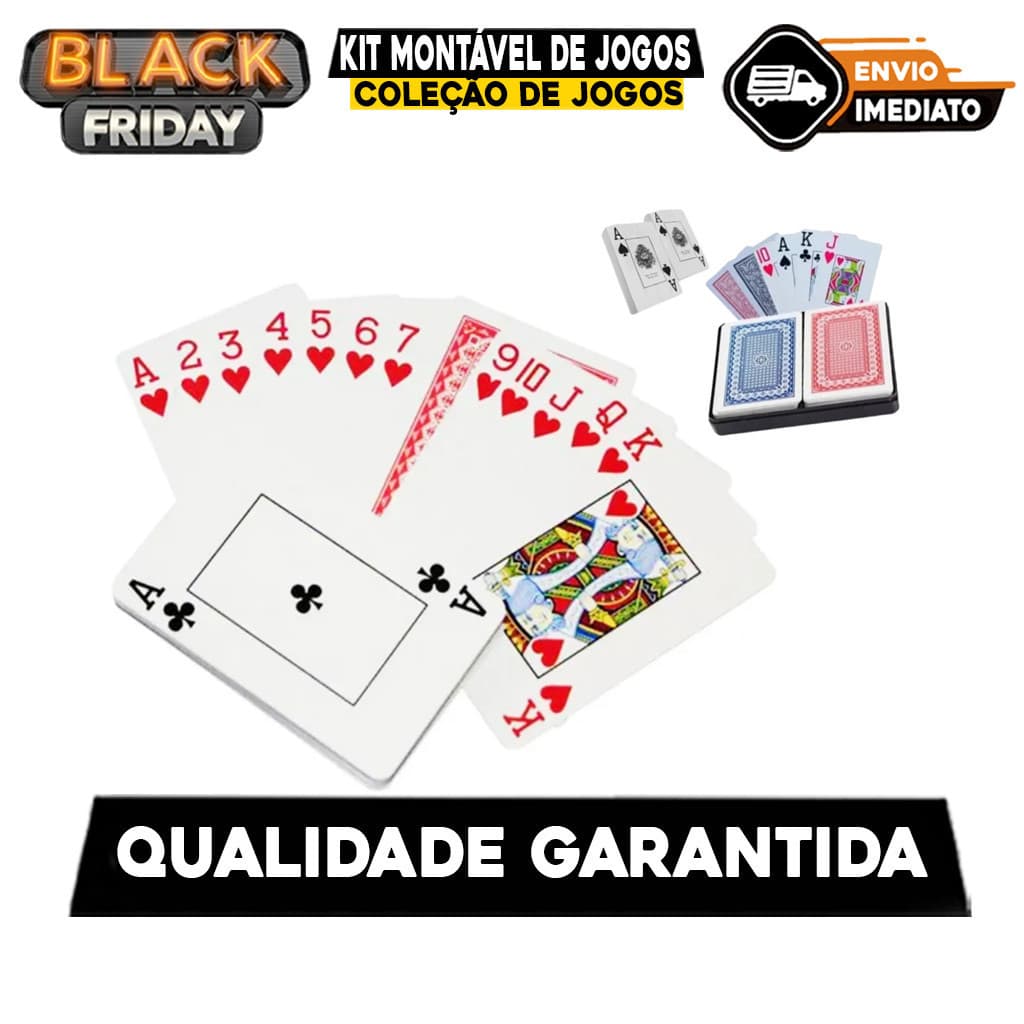 Kit montável jogos clássicos baralho dominó xadrez dado jogos de mesa diversão