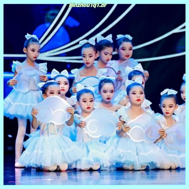 Novo estilo Pettiskirt infantil eu tenho um sonho jardim de infância menina Ballet dança princesa gaze saia desempenho