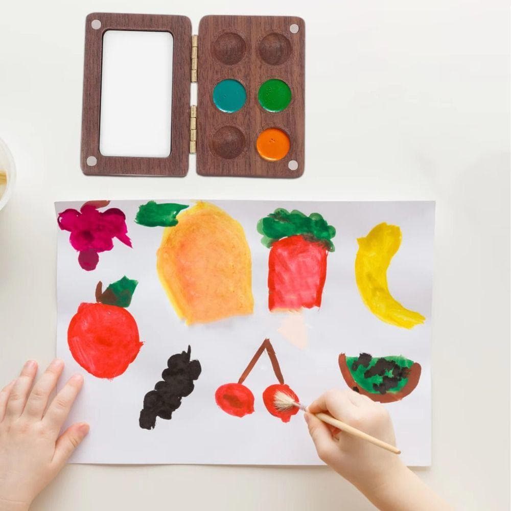 Paleta De Aquarela  , Mini Caixa De Pintura Compacta , Bandeja De Mistura De Nozes De Sucção Portátil