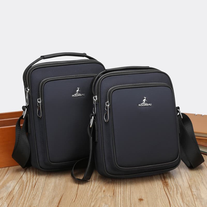 Bolsa transversal horizontal masculina, bolsa de ombro de pano Oxford, bolsa masculina horizontal durável de alta qualid