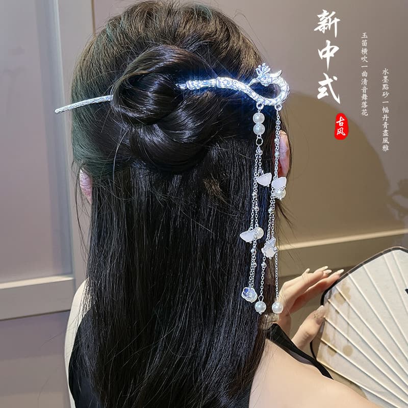 Novo estilo chinês estilo antigo Phoenix borla passo agitando hairpin feminino 2026 novo estilo High-End hairpin Cheongs