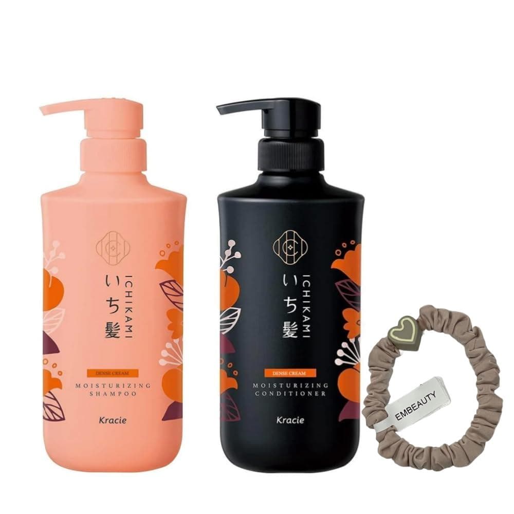 Conjunto de Shampoo e Condicionador Hidratante Ichikami 480ml+480ml + 1 elástico de cabelo HNYU