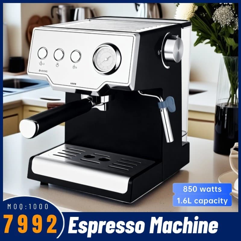 Máquina de café cross-border padrão americano 110V vapor transfronteiriça extração de alta pressão italiana semiautomáti