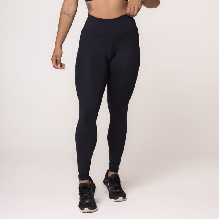 Calça Legging Feminina Fitness Cós Alto em Suplex Poliamida Leg para Atividade Física Academia e Corrida