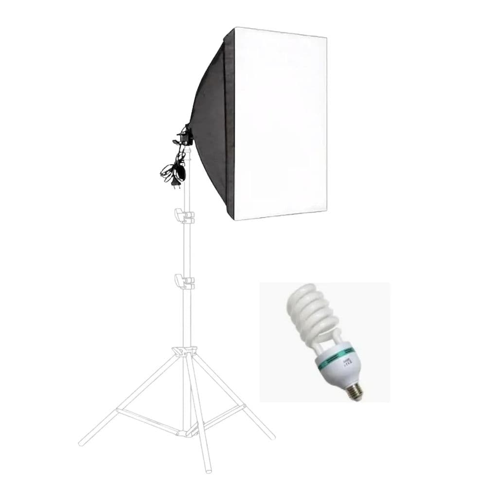 Kit Luz Contínua Softbox 50x70 para Fotografia e Filmagem