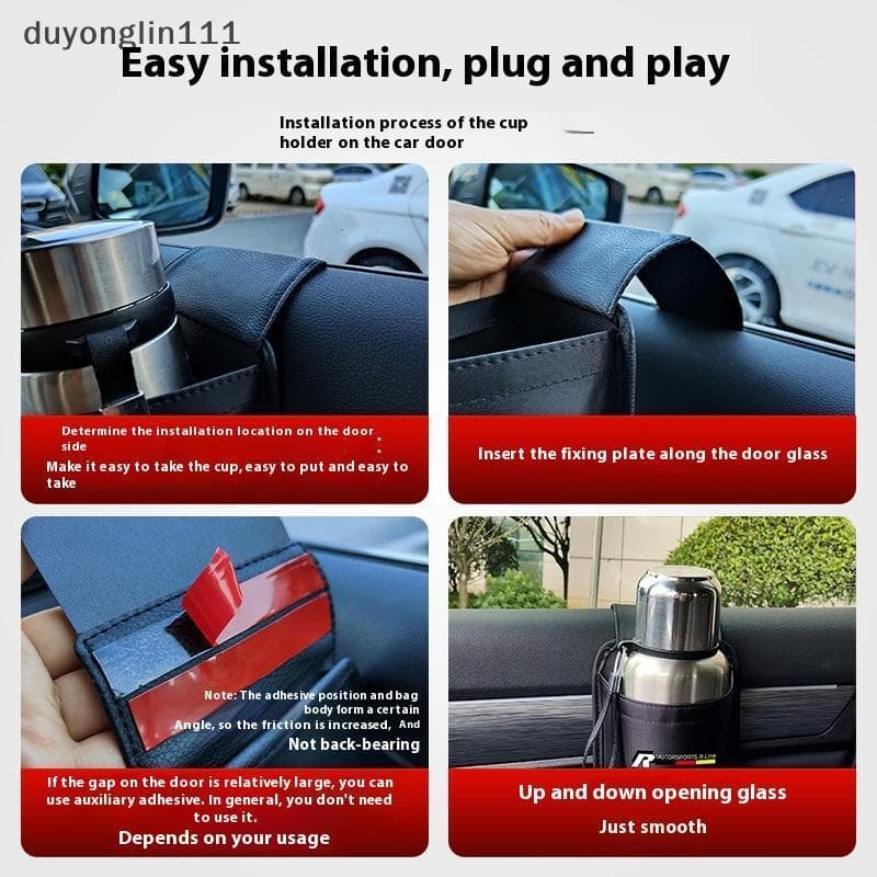 (duyonglin111) Porta-Copos Para De Carro Organizador Lateral De Assento Suporte Garrafa De Água De Armazenamento Multifu