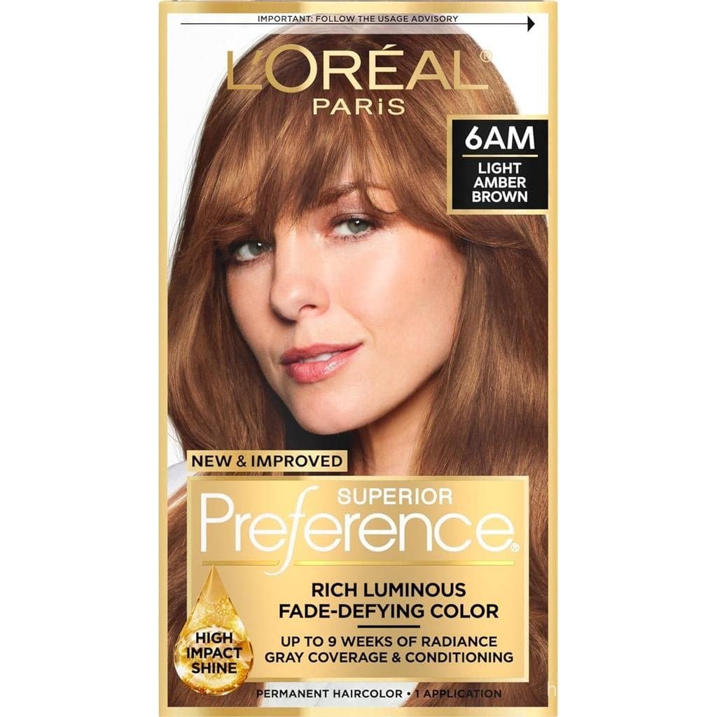 L'Oréal Paris Interior Preference Luminous Fade-Defying, Tintura de Cabelo para até 9 Semanas de Brilho, Castanho Claro