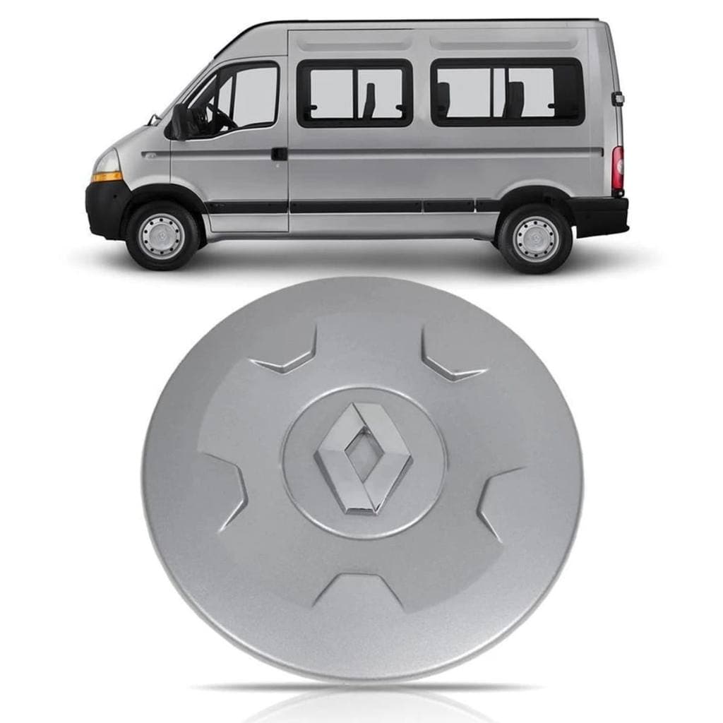 Calota Centro Miolo Roda Renault Master 2002 A 2013 Unitario Prata