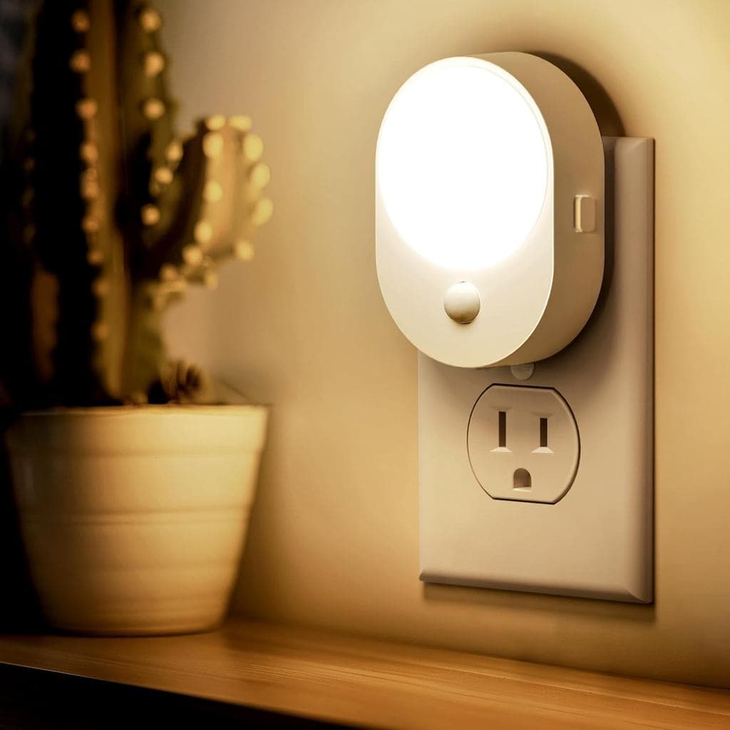 L LOHAS Luz Noturna LED com Sensor de Movimento, [2 UNIDADES] Luzes Noturnas para Tomada de Parede, Sensor de Movimento