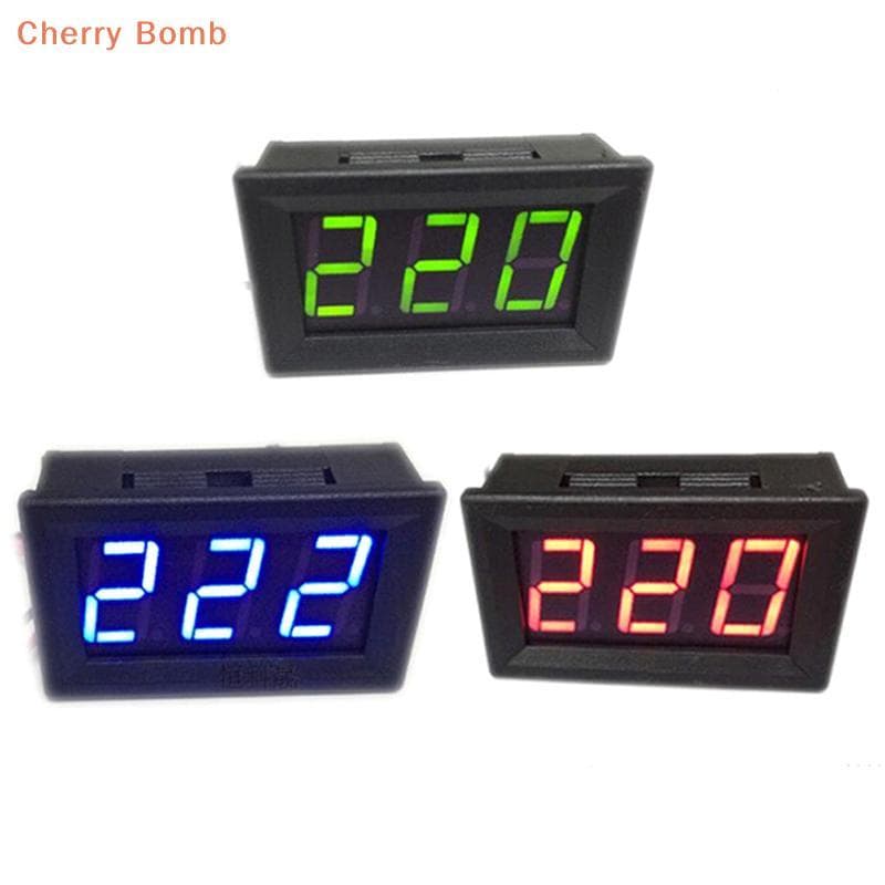 (Bomba De Cereja) AC 70-500V Voltímetro digital display LED Medidor De Teste De Tensão De 2 Fios Novo