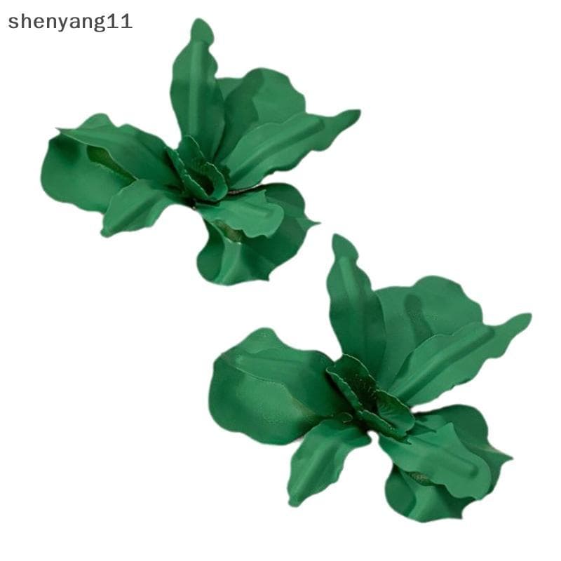 shen Plissado Irregular Flor Brincos Para Mulheres Retro Elegante Moda Temperamento Acessórios De Orelha Festa De Casame
