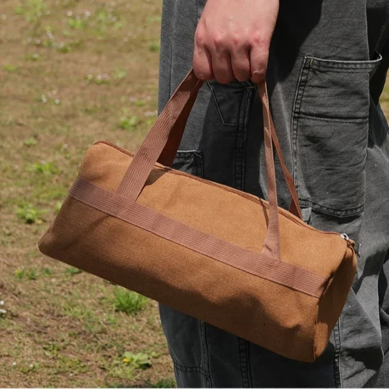Bolsa de Armazenamento de Ferramentas de Camping, Grande Capacidade, Bolsa Cilíndrica para Estacas de Tenda, Leve, Supor
