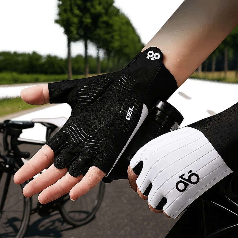 HUIYANG 1 Par De Luvas De Fitness , Ciclismo Antiderrapantes Respiráveis , Protetores De Palma Meio Dedo