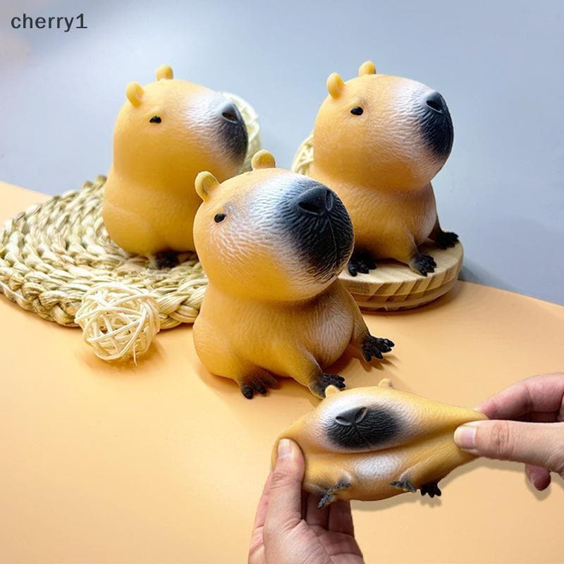 [cer] Chubby Capivara Squeeze Toy Fidget Toys Super Soft Simulado Sensory Alívio De Ansiedade Para Adultos E Crianças [V