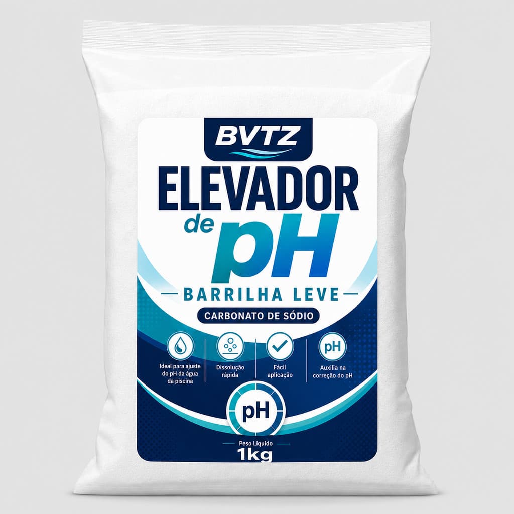 Elevador De Ph Tratamento Piscina Barrilha Leve Carbonato De Sodio Corrige Acidez Limpeza De Piscina