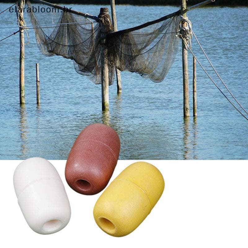 2 Pçs 7 * 11CM Oval Rede De Pesca Bóia Flutuador Espuma De Água Profunda Caranguejo Pote Marcador Deriva Âncora Corda Fl