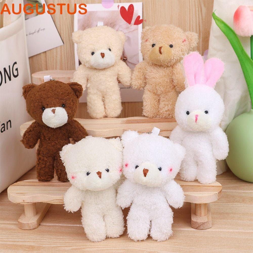 AUGUSTUS 10 Unidades De Brinquedo De Pelúcia De Ursinho , Chaveiro Fofo Urso Branco , Bonecos 12.5 Cm
