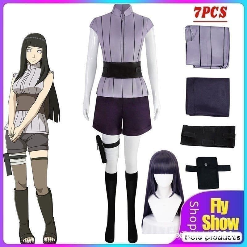 Fantasia de Cosplay da Hyuga Hinata para Mulheres, Halloween, Carnaval IMPU TWKW 0YKQ